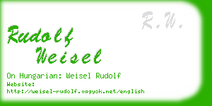 rudolf weisel business card